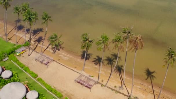Koh Mak tropický ostrov, rajská pláž a resort, v blízkosti koh Chang, Trat, Thajsko — Stock video