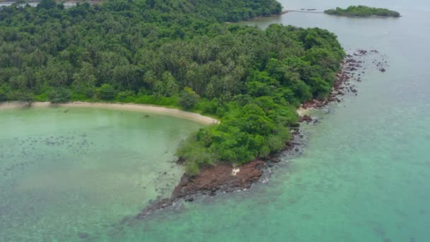 Koh Mak tropisk ö och dess paradisstrand nära Koh Chang, Trat, Thailand — Stockvideo