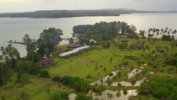 Vista aérea de Koh Kradat cerca de koh Mak, trat, Tailandia — Vídeos de Stock