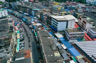 Maeklong Tren Pazarı, Talad Rom Hub, Ratchaburi, Tayland
