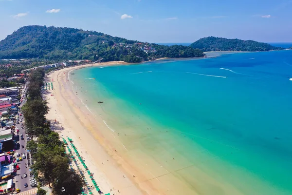 Tayland 'ın Phuket eyaletindeki Patong plajındaki hava manzarası. — Stok fotoğraf