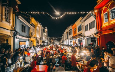 Phuket Eski Şehir Gece Pazarı Tayland, Güneydoğu Asya