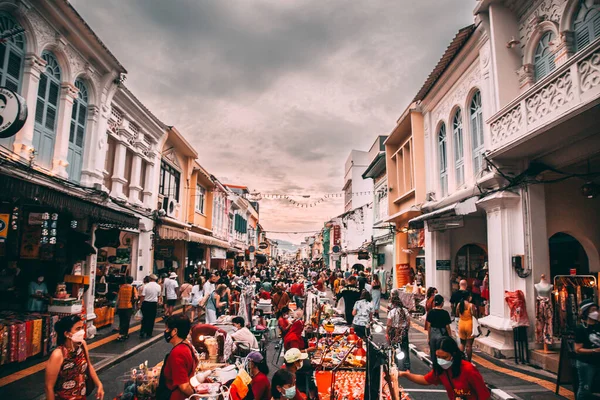 Phuket Eski Şehir Gece Pazarı Tayland, Güneydoğu Asya — Stok fotoğraf