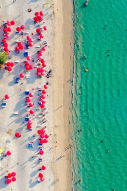 Phuket Eyaleti, Tayland 'daki Patong plajında gün batımı manzarası