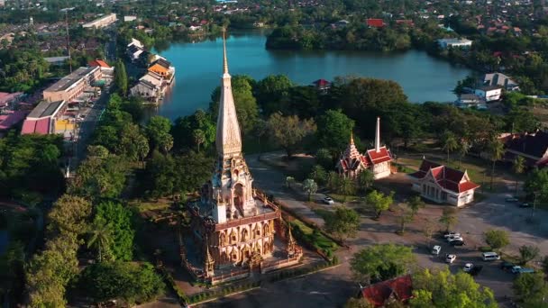 Wat Chalong Temple i Phuket, Thailand — Stockvideo