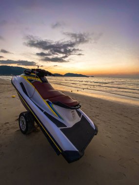 Aerial view of Jetski ride in Phuket, Thailand