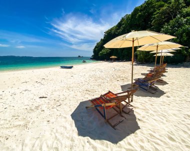 Aerial view of Koh Khai Nok in Phuket, Thailand