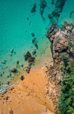Nai thon beach and the wooden stairs in Phuket, Thailand