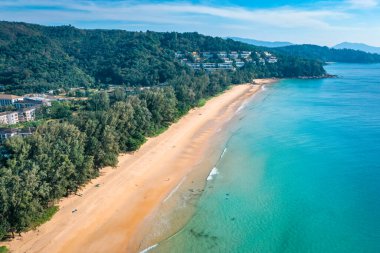 Nai thon beach and the wooden stairs in Phuket, Thailand