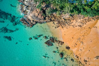 Nai thon beach and the wooden stairs in Phuket, Thailand