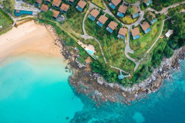 Aerial view of Kata and Kata Noi beach in Phuket province, in Thailand