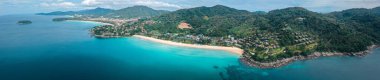 Aerial view of Kata and Kata Noi beach in Phuket province, in Thailand