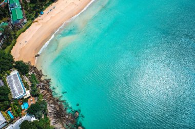 Aerial view of Kata and Kata Noi beach in Phuket province, in Thailand