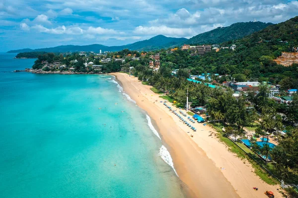 Aerial view of Kata and Kata Noi beach in Phuket province, in Thailand —  Fotos de Stock