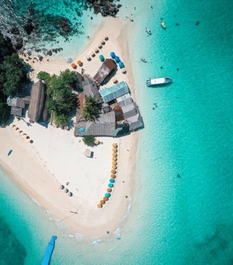 Aerial view of Koh Khai Nok in Phuket, Thailand