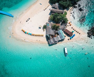 Aerial view of Koh Khai Nok in Phuket, Thailand