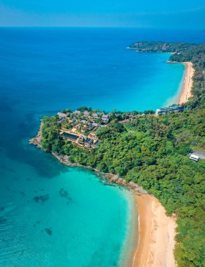 Aerial view of Laem Singh beach in Phuket, Thailand