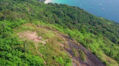 Nui Beach Black Rock viewpoint in Phuket, Thailand