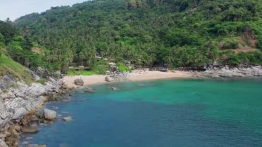 Nui Beach Black Rock viewpoint in Phuket, Thailand