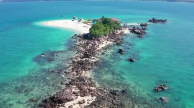 Aerial view of Koh Khai Nuai, the cat island in Phuket, Thailand