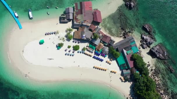 Aerial view of Koh Khai Nuai, the cat island in Phuket, Thailand — Stock videók