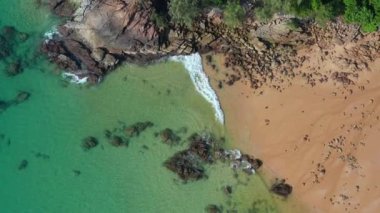 Nai thon beach and the wooden stairs in Phuket, Thailand