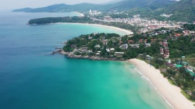 Aerial view of Kata and Kata Noi beach in Phuket province, in Thailand