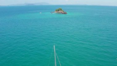 Aerial view of Koh Khai Nuai, the cat island in Phuket, Thailand