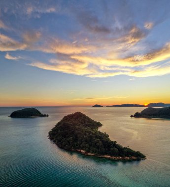 Koh Mak gün batımı, Trat, Tayland 'da Koh Chang yakınlarında.