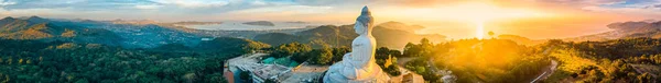 Aerial view of Big Buddha viewpoint at sunset in Phuket province, Thailand — Stock Photo, Image