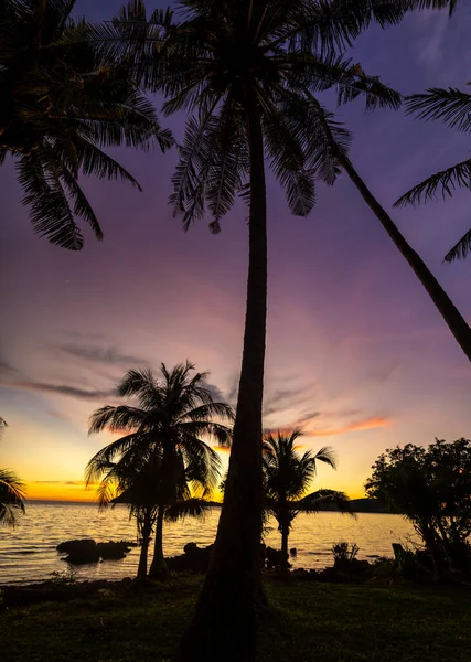 Koh Mak gün batımı, Trat, Tayland 'da Koh Chang yakınlarında.