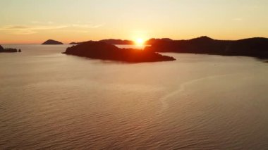 Koh Mak gün batımı, Trat, Tayland 'da Koh Chang yakınlarında.