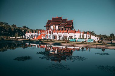 Kraliyet Parkı Rajapruek, Botanik bahçesi ve Chiang Mai, Tayland 'daki pavyon.