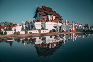 Kraliyet Parkı Rajapruek, Botanik bahçesi ve Chiang Mai, Tayland 'daki pavyon.