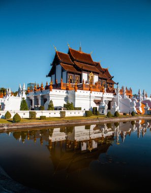 Kraliyet Parkı Rajapruek, Botanik bahçesi ve Chiang Mai, Tayland 'daki pavyon.