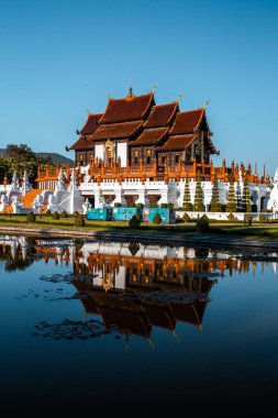 Kraliyet Parkı Rajapruek, Botanik bahçesi ve Chiang Mai, Tayland 'daki pavyon.