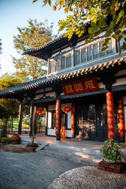 Kraliyet Parkı Rajapruek, Botanik bahçesi ve Chiang Mai, Tayland 'daki pavyon.