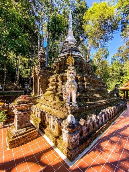 Wat Pha Lat nebo Wat Palad, starý chrám v džungli, Chiang Mai, Thajsko — Stock fotografie