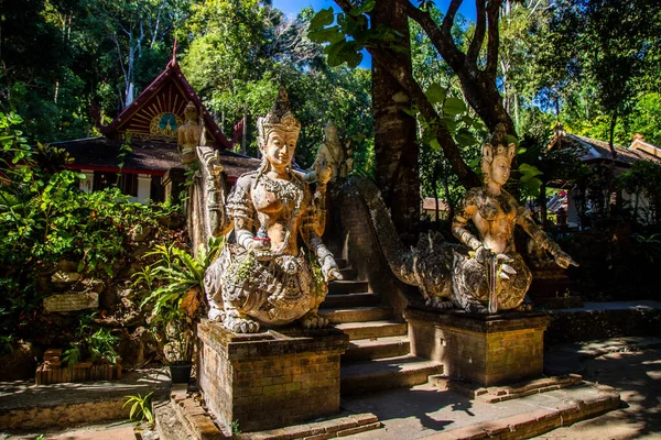 Wat Pha Lat of Wat Palad, oude tempel in de jungle, Chiang Mai, Thailand — Stockfoto