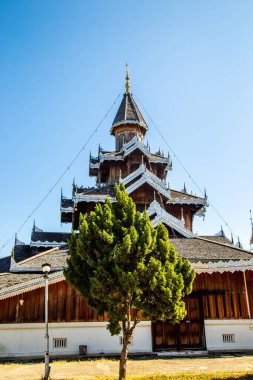 WAT hua wiang tapınakta mae hong son, thailand