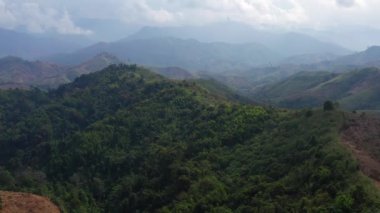 Aerial view of Curvy road number 3 in the mountain of Pua district, Nan province, Thailand
