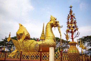 Wat Phrao Suthon Mongkhon Khiri tapınağı kompleksi Phrae, Tayland, Güney Doğu Asya