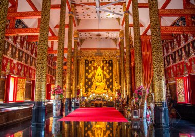 Wat Phrao Suthon Mongkhon Khiri tapınağı kompleksi Phrae, Tayland, Güney Doğu Asya