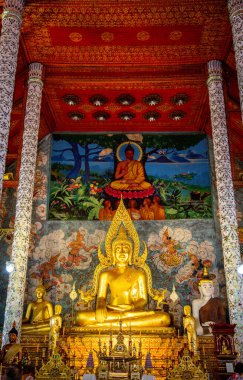 Wat Phrao Suthon Mongkhon Khiri tapınağı kompleksi Phrae, Tayland, Güney Doğu Asya