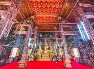 Nan eyaletindeki Wat Ming Muang beyaz tapınağı, Tayland