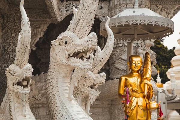 Wat Ming Muang white temple in Nan province, Thailand — Foto Stock