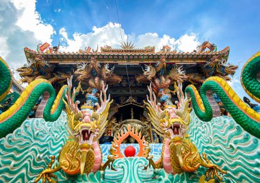 Chao Pho Nakharat Tapınağı ya da Chao Por Nakarat Chansen Çin tapınağı Nakhon Sawan, Tayland