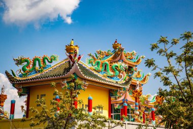 Chao Pho Nakharat Tapınağı ya da Chao Por Nakarat Chansen Çin tapınağı Nakhon Sawan, Tayland