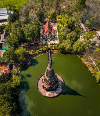 Wat Huai Kaeo ya da Wat Huay Kaew pagoda tapınağı Lopburi, Tayland