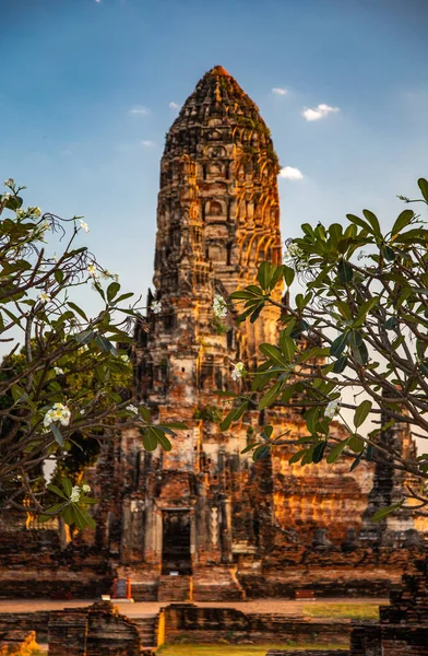 Wat Chaiwatthanaram Templo Budista Ciudad Ayutthaya Historical Park Tailandia Orilla — Foto de Stock